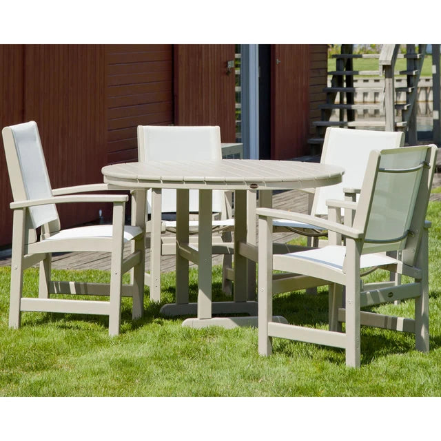 Polywood Farmhouse Dining Table in White 48 in.