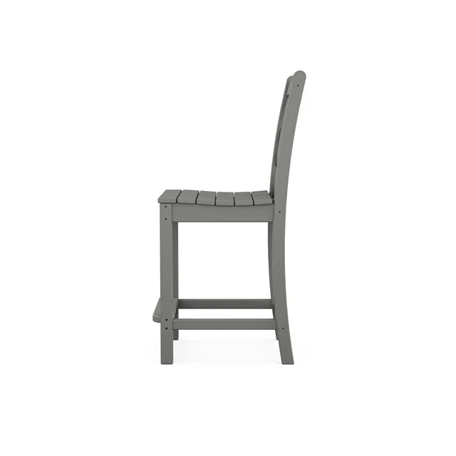 Polywood Chippendale Counter Side Chair in Natural