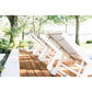 Polywood Coastal Chaise with Wheels in White / Birch Sling