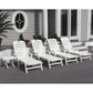 Polywood Nautical Chaise with Arms in Sand