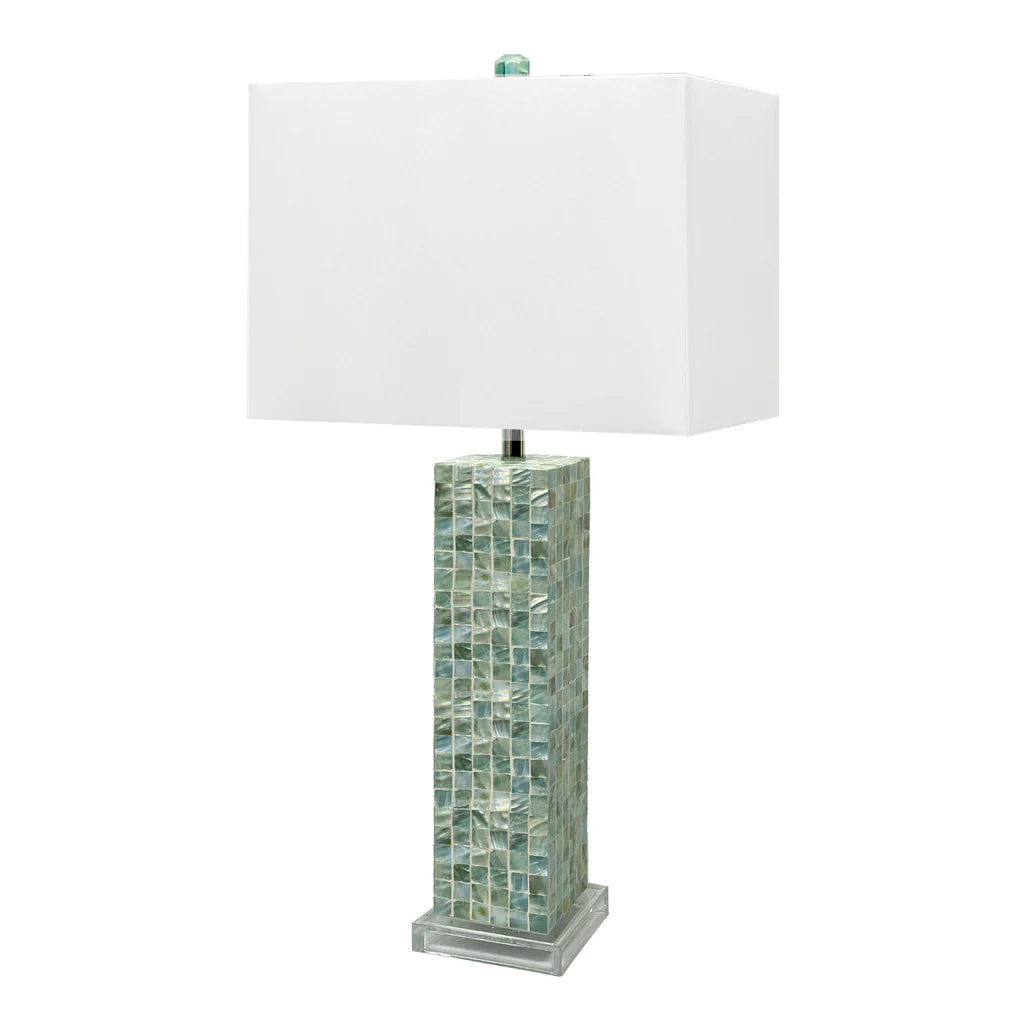 Aqua Mother of Pearl Lamp