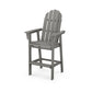 Polywood Vineyard Curveback Adirondack Bar Chair in Slate Grey