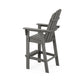 Polywood Vineyard Curveback Adirondack Bar Chair in Slate Grey
