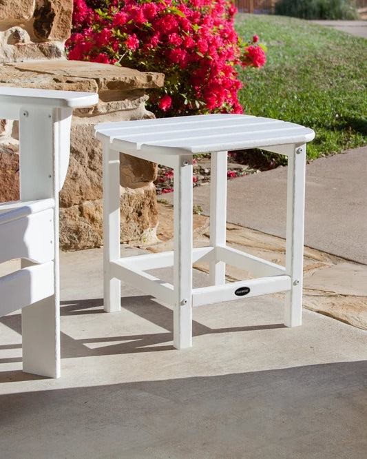 Polywood South Beach 18" Side Table in White