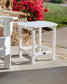 Polywood South Beach 18" Side Table in White