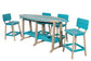 Beaver Dam 8' Surf-Aira Table w/ 6 Saddle Stool with Back