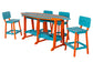 Beaver Dam 8' Surf-Aira Table w/ 6 Saddle Stool with Back