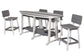 Beaver Dam 8' Surf-Aira Table w/ 6 Saddle Stool with Back
