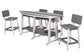 Beaver Dam 6' Surf-Aira Table with 4 Saddle Stools w/backs