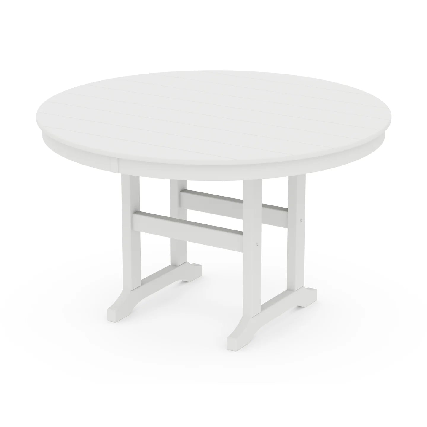 Polywood Farmhouse Dining Table in White 48 in.